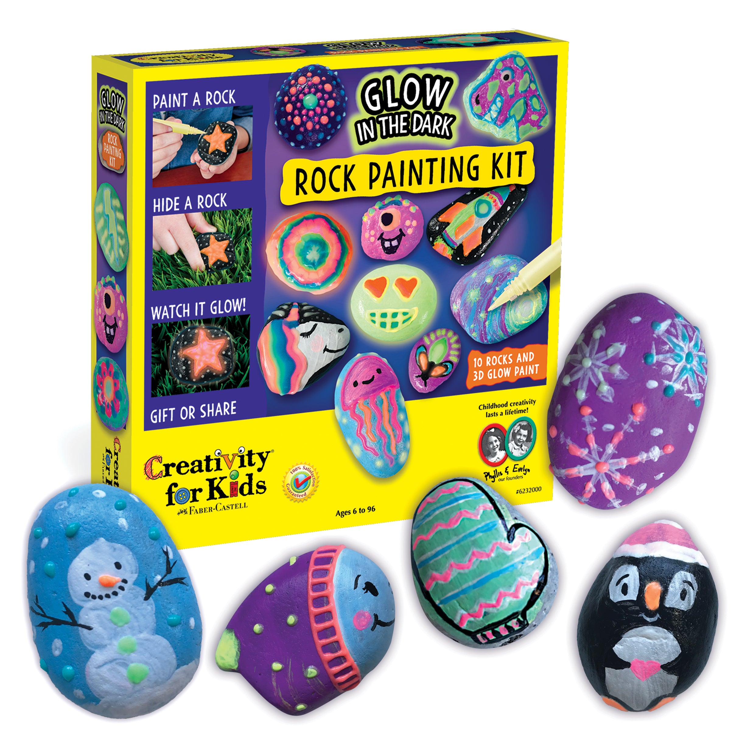 Faber-Castell® Glow in the Dark Rock Painting Kit