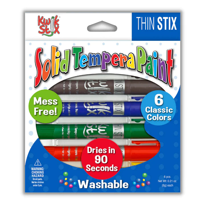 Buy Thin Stix Solid Tempera Paint 6 Basic Colours Toy for Kids