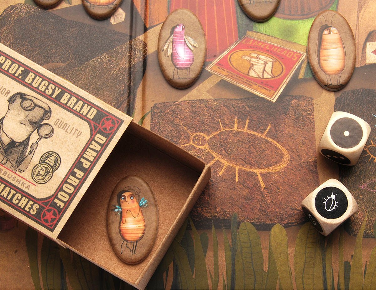 Bugs board game for kids with dice