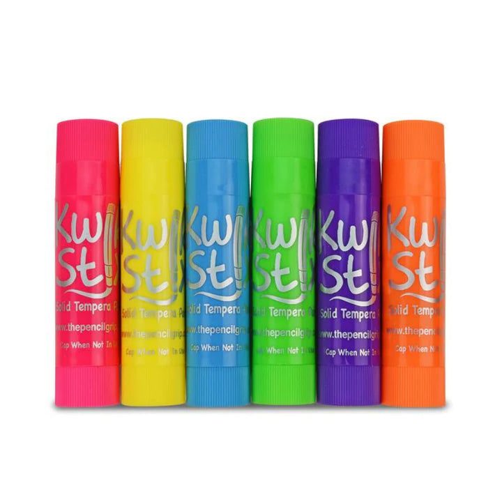 Kwik stix solid tempera paint in 6 neon colours