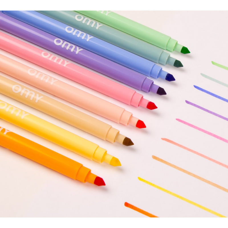 Omy 9 colour pastel markers