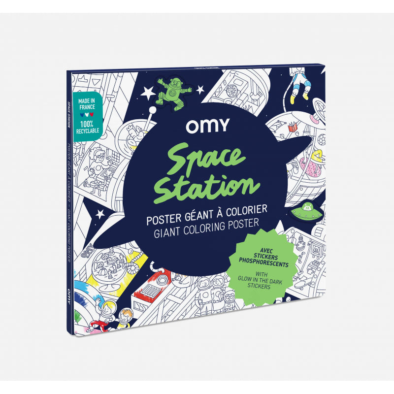 Omy colour your space station giant poster