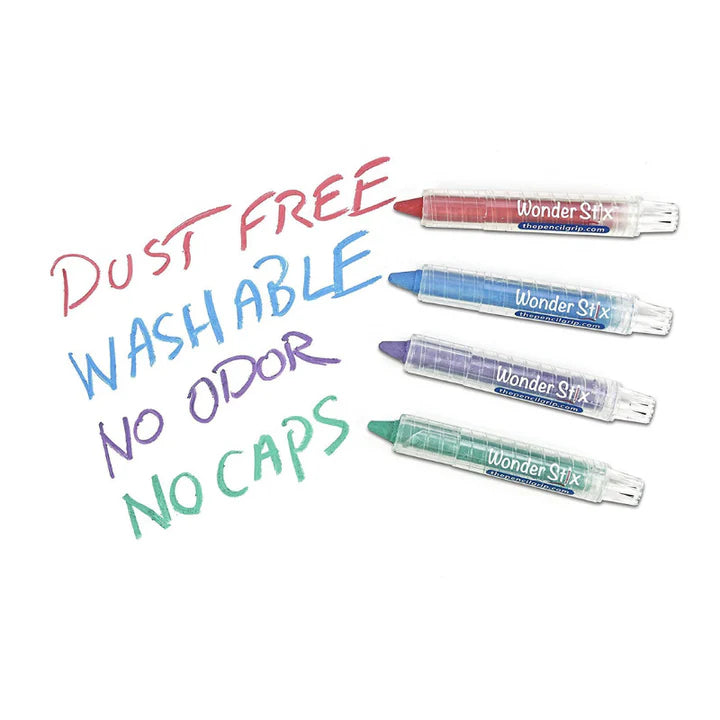 Wonder stix multi surface markers are washable and odorless and have no caps