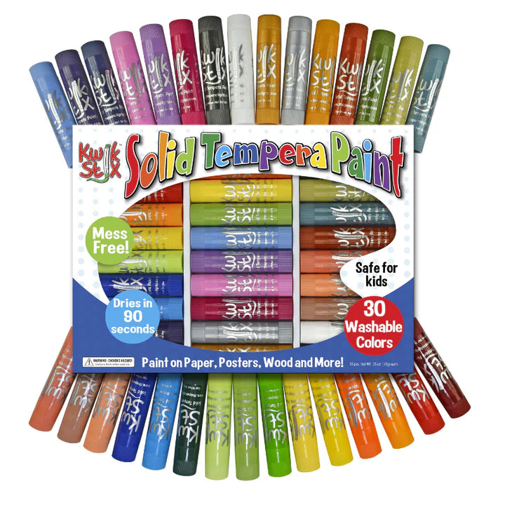 30 colour Kwik Stix Solid Tempera paint