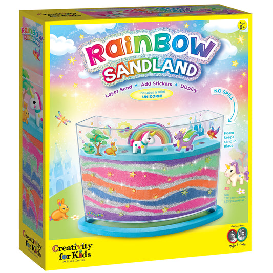 Rainbow sandland kit from faber castell to introduce sand art to children