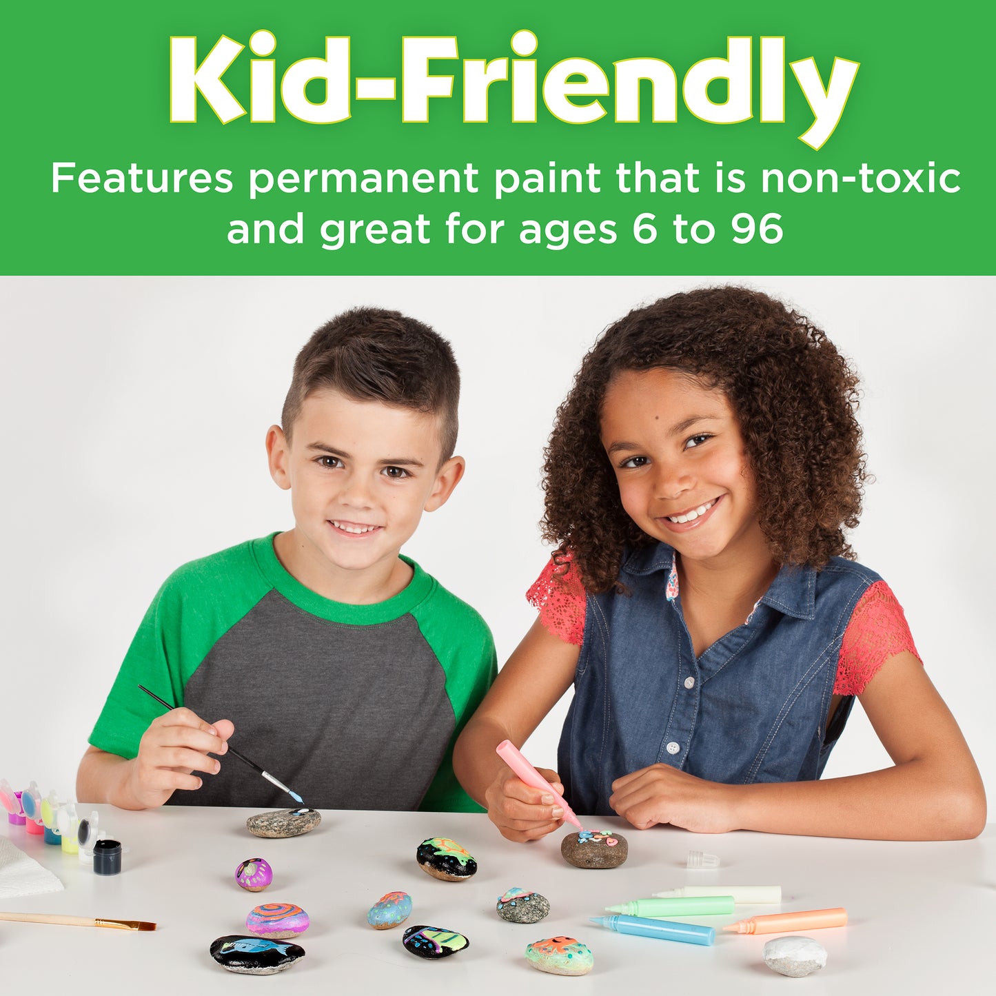kids-friendly glow in the dark paint that is non-toxic in faber castell kit