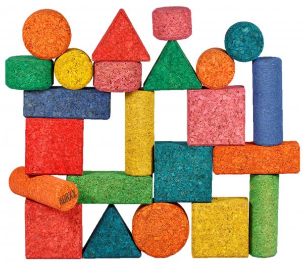 Form C Mix cork building blocks for open ended play