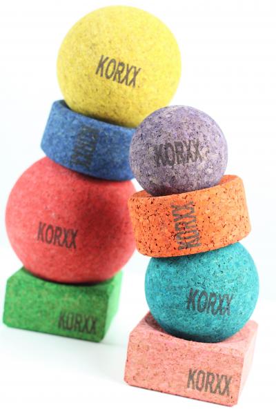 Korxx colourful stacking toy blocks made of cork