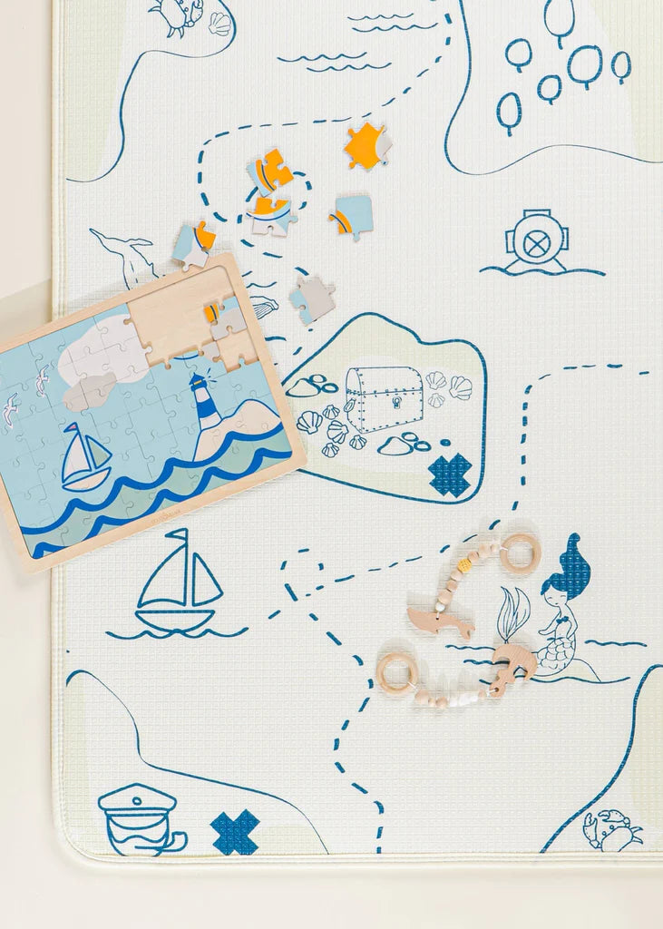 Adventure treaure map on reversible playmat from Cocovillage