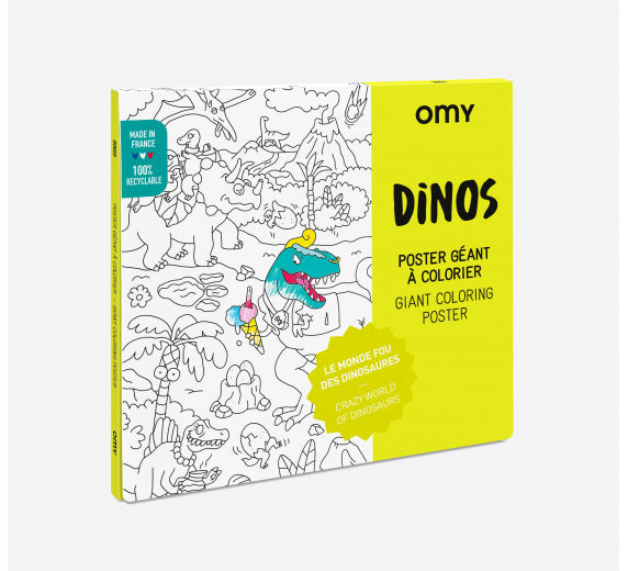 Omy giant colouring poster with dinosaurs!