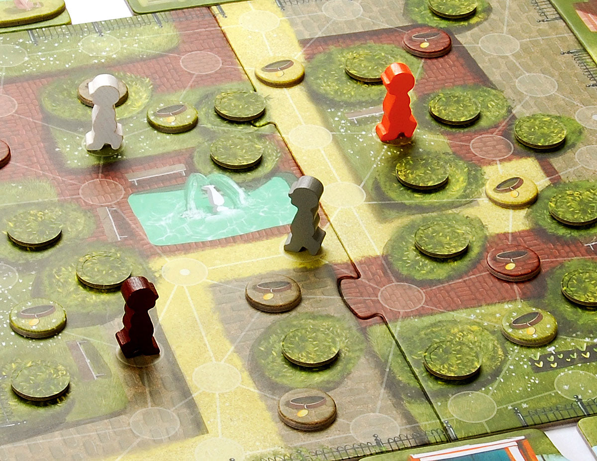 Dog and Homes game board with human figures