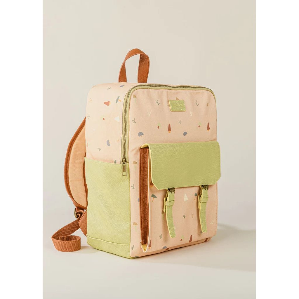 Stylish Girole cocovillage backpack in beige and green