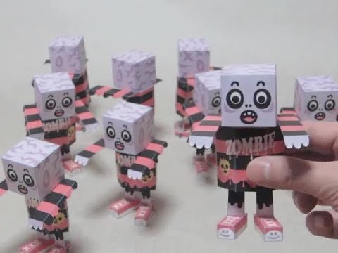 Video showing Kamikara shockin' zombie origami toy- changes when squeezed!