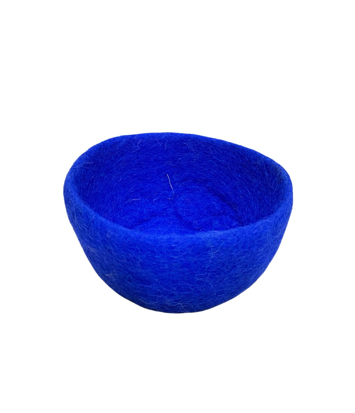 blue felted toy bowl