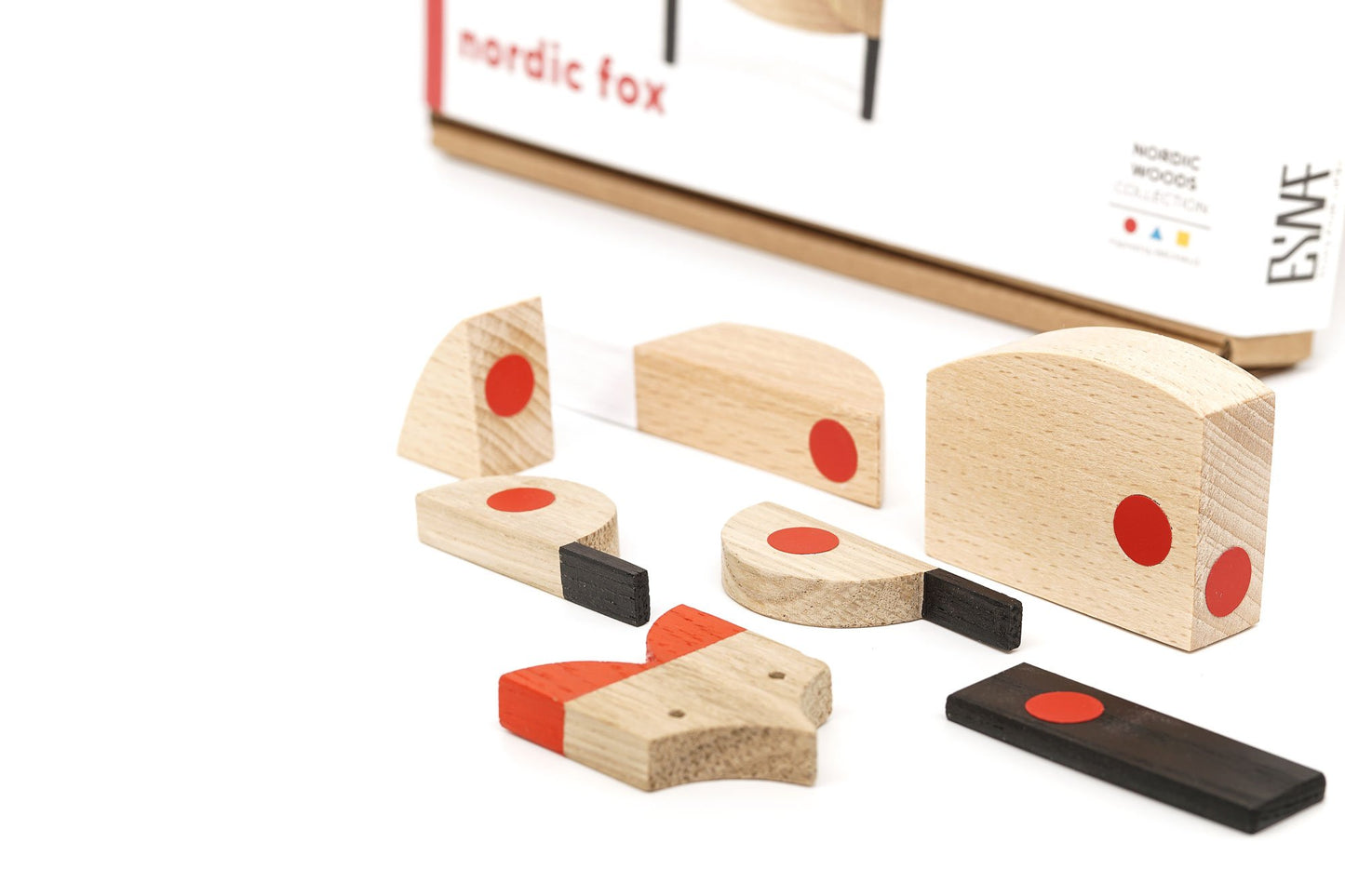 pieces of magnet for wooden toy nordic fox