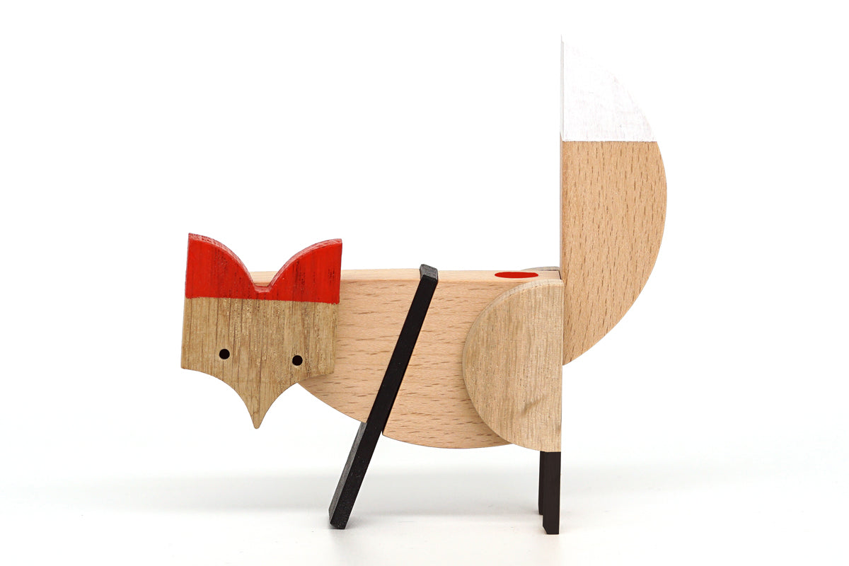 magnetic wooden toy nordic fox