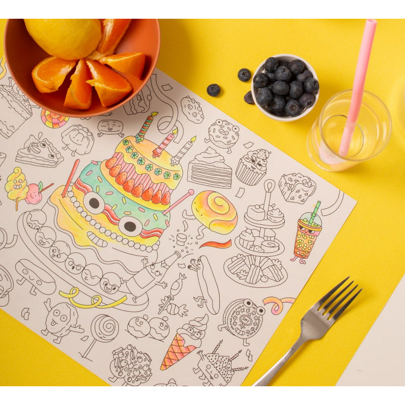 Omy colouring placemats for meal times- bon appetit!