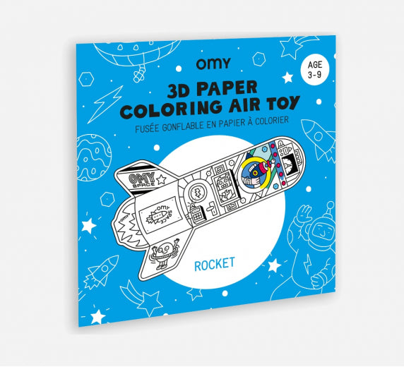 Omy 3D paper colouring air toy- rocket theme