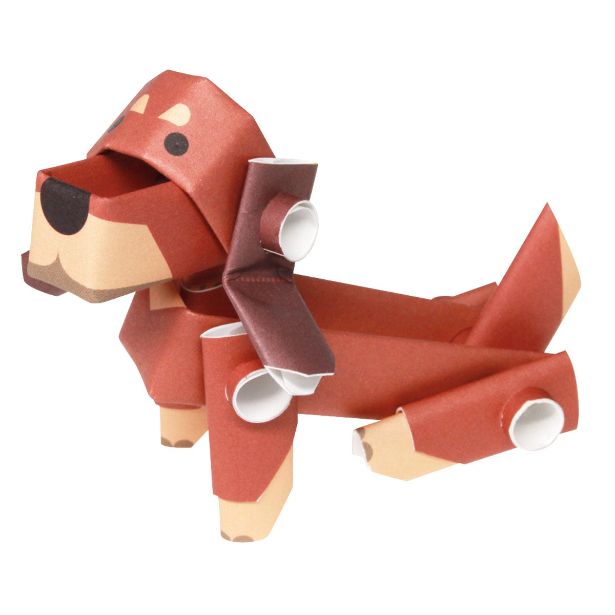 Dachshund origami paper art from make your kit from Piperoid