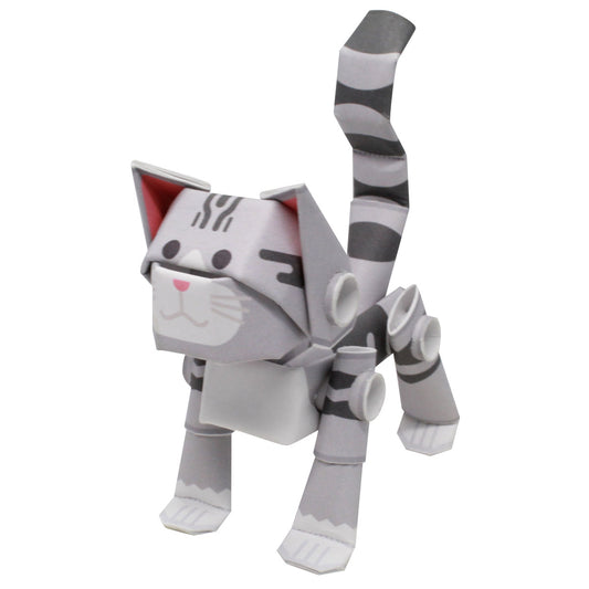 Silver tabby cat from make your own kit Piperoid