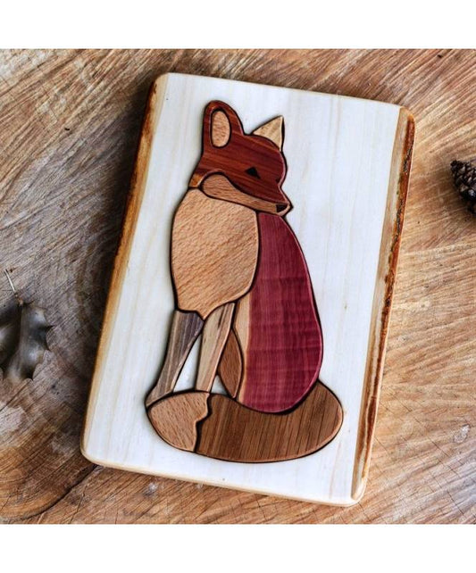 Wooden toy puzzle fox from Cocoletes