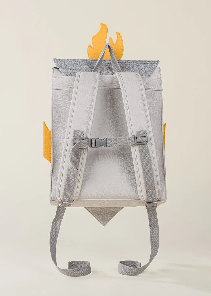back view of rocket adventure backpack and pouch