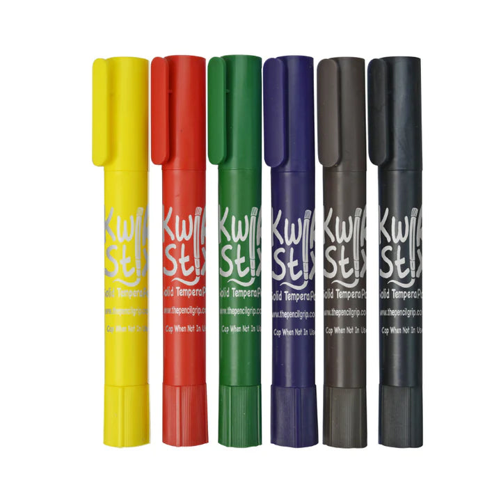 Thin Stix solid tempera pain in 6 classic colours