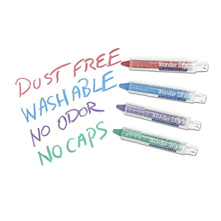 wonder stix multi surface markers are washable and odorless and have no caps
